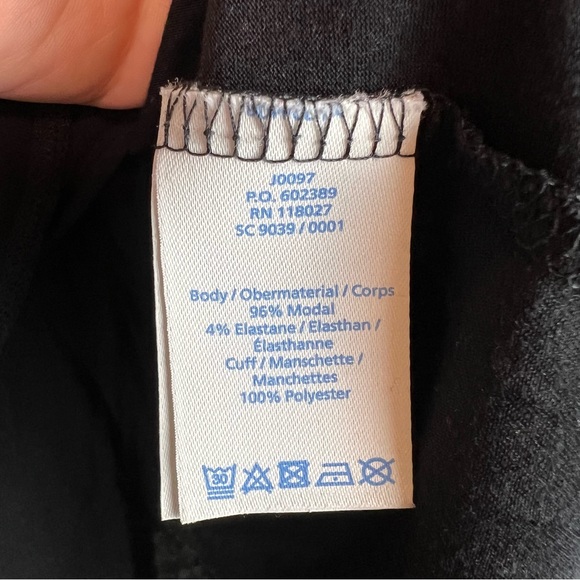 Boden black top with velvet trim - Picture 8 of 9